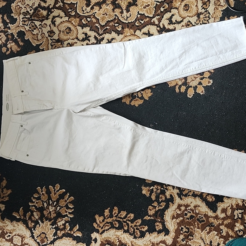 Old Navy White Women's Jeans; Size:12